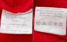Les Etoiles Claires Paris, sweter czerwony S/M wełna kaszmir - 3