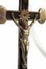 Przedwojenny metalowy drewniany tradycyjny krzyż krucyfiks - 5