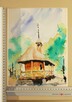 Krzysztof Miazek, architektura drewniana, cerkiew, akwarela - 3