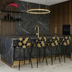 Krzesło Hoker Barowy PREMIUM Golden Black KB-1 - 1