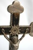 Przedwojenny metalowy drewniany tradycyjny krzyż krucyfiks - 6