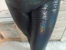 Legginsy holograficzne wąż, XL - 3