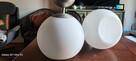Dwie piękne lampy z białego szkła - 2