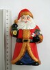 Święty Mikołaj, ręcznie malowana figurka, dzwonek, porcelana - 6