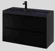 umywalka nablatowa czarna 100 cm Mila - 2