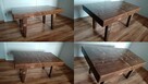 STOLIK KAWOWY drewniany z litego drewna ława stół rustyk loft - 6