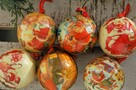 Bombka, francuskie bombki decoupage, vintage, Mikołaj 6 szt. - 2