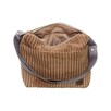 Torebka Sztruksowa Jasnobrązowa z Kieszonką na Magnes – Handmade - 3