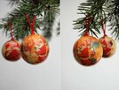 Bombka, francuskie bombki decoupage, vintage, Mikołaj 6 szt. - 7