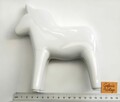 Koń szwedzki, porcelana, biały konik, figurka, Szwecja folk - 4
