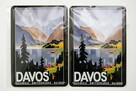 Szyld metalowa pocztówka Davos Szwajcaria, Milka Suchard - 2