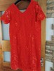 Czerwona sukienka z koronki 46 - 7