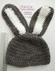 Czapka dla niemowlaka robiona na drutach, królik, z uszami - 5