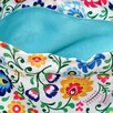 Torebka Sakiewka Błękitna z Motywem Ludowych Kwiatów – Handmade - 3