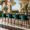 Krzesło Hoker Barowy PREMIUM Turkusowy EM-3