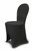 Czarny elastyczny pokrowiec na krzesło Wenus - 2