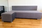 Sofa rozkładana + pufa - funkcja narożnika - 8