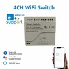 4-kanałowy inteligentny przełącznik Wi-Fi / Bluetooth