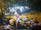 Kopia obrazu Alana Fearnleya Jaguar XK 120 art - 2