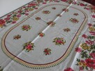 Obrus lniany vintage PRL 160 x 130 - 2