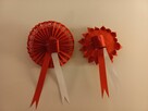 Kotyliony biało czerwone - ręczna robota -rękodzieło origami - 6