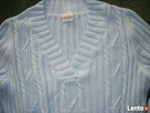 Modny SWETER Warkocze Dekolt V j nowy 42 44 - 4