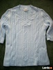 Modny SWETER Warkocze Dekolt V j nowy 42 44 - 1