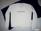 ESPRIT jasny sweterek V z logo 36 38