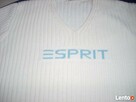 ESPRIT jasny sweterek V z logo 36 38