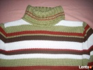 Ciepły Sweter z Golfem Khaki Pasy 36 38 - 4