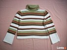 Ciepły Sweter z Golfem Khaki Pasy 36 38 - 3