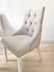 krzesło z kołatka pinezkami pikowane tapicerowane - 3