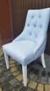 Krzesło chesterfield z kołatką pinezkami pikowane - 5