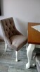 Krzesło tapicerowane z kołatką pinezkami chesterfield nowe - 2