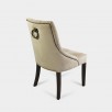 Krzesło tapicerowane z kołatką pinezkami chesterfield nowe - 7