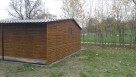 nowoczesny drewnopodobny garaż blaszany - 1