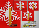 Gwiazdki, śnieżynki styropianowe, dekoracje świąteczne-49cm - 1