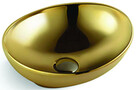 Mexen ELZA złota umywalka nablatowa okrągła 40cm stylowa - 1