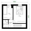 Projekt domu 35m2 z poddaszem, Dom bez pozwolenia - 5