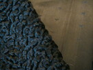 Naturalny kożuch płaszcz futro karakuły obszyte lisem - 5