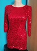 Sukienki czerwone cekinowe - 3