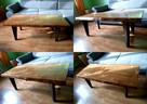 stolik kawowy industrial loft vintage duży masywny lite drew - 3