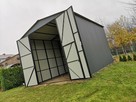 Garaż blaszany pod podnośnik 5x7 m dwuspadowy Brama + Drzwi - 7