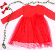 Czerwona sukienka dla dziewczynki z tiulem w roz 92/98 - 4
