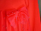 Czerwona sukienka dla dziewczynki z tiulem w roz 92/98 - 3