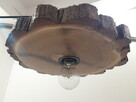 Lampa sufitowa z jednego plastra drewna akacji - 13