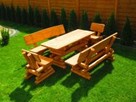 Meble ogrodowe barowe drewniane z drewna. transport 180 zł - 2