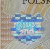 Banknoty 200zl z 1994r Destrukt hologramu/Przesunięcie druku - 7