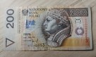 Banknoty 200zl z 1994r Destrukt hologramu/Przesunięcie druku - 8