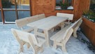 Meble ogrodowe barowe drewniane z drewna. transport 180 zł - 4
